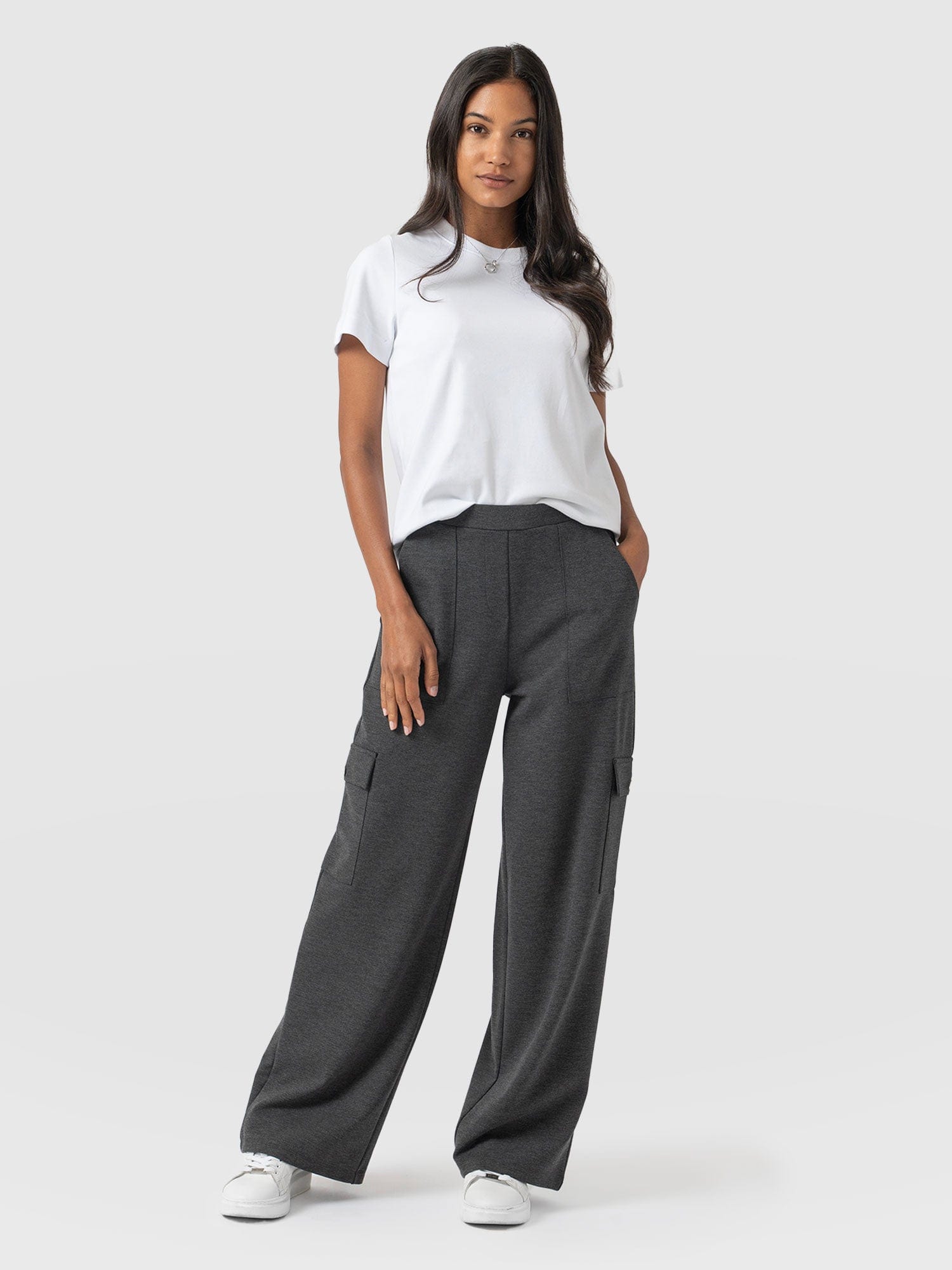 Cargo Chelsea Wide Leg Pant Charcoal - Women's Pants | Saint + Sofia® US